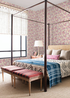 Wildflower Impressions P&S Wallpaper in a room setting