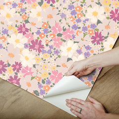 Wildflower Impressions P&S Wallpaper peel step