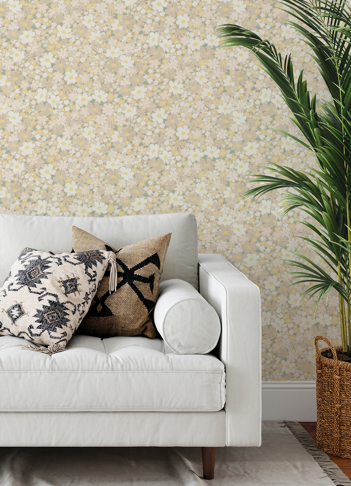 Wildflower Impressions P&S Wallpaper in a room setting