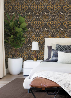 Mystic Serpent P&S Wallpaper in a room setting