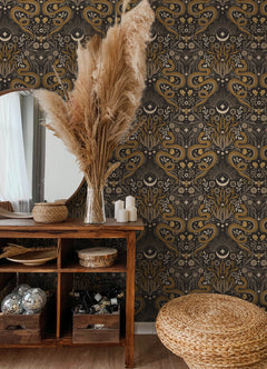 Mystic Serpent P&S Wallpaper in a room setting