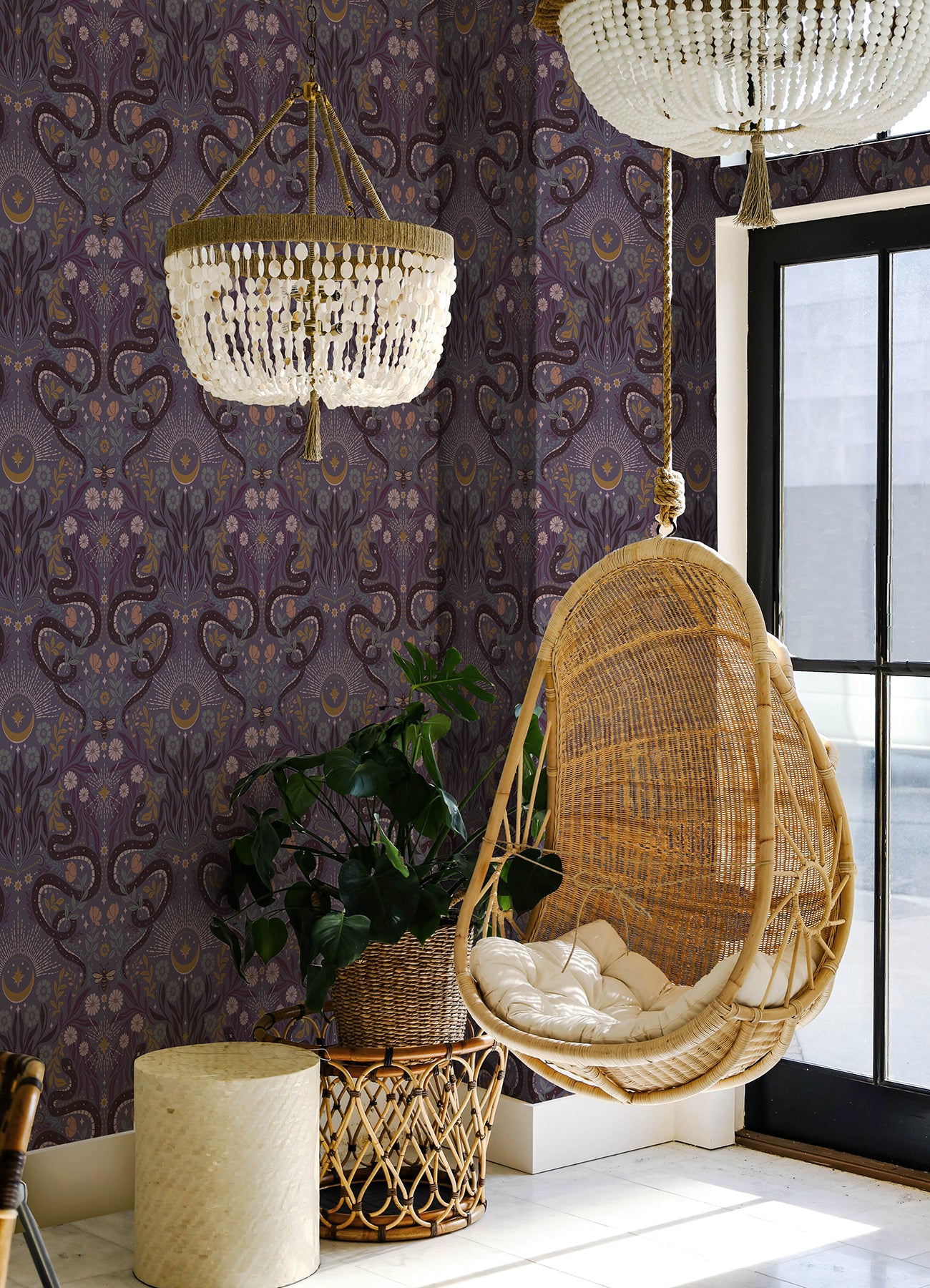 Mystic Serpent P&S Wallpaper in a room setting