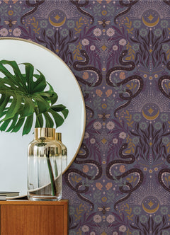 Mystic Serpent P&S Wallpaper in a room setting