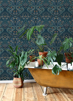Mystic Serpent P&S Wallpaper in a room setting