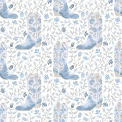 Cowgirl Like Me Blue Peel and Stick Wallpaper by WallPops