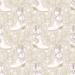 Cowgirl Like Me Beige Peel and Stick Wallpaper by WallPops