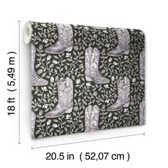 Cowgirl Like Me Black Peel and Stick Wallpaper - dimensions