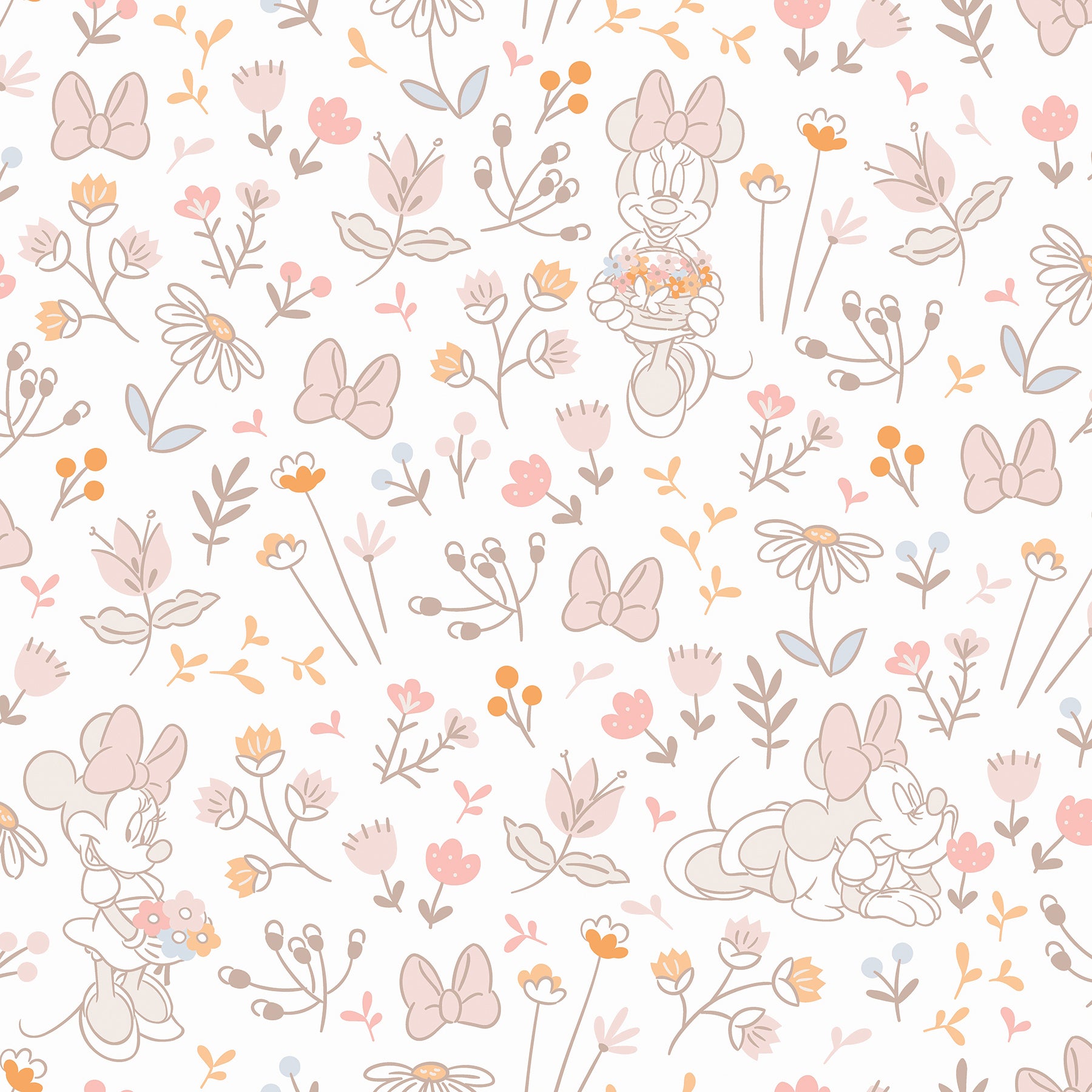 Disney Minnie Mouse Pretty as a Flower P&S Wallpaper by WallPops