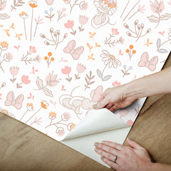 Disney Minnie Mouse Pretty as a Flower P&S Wallpaper - how to peel