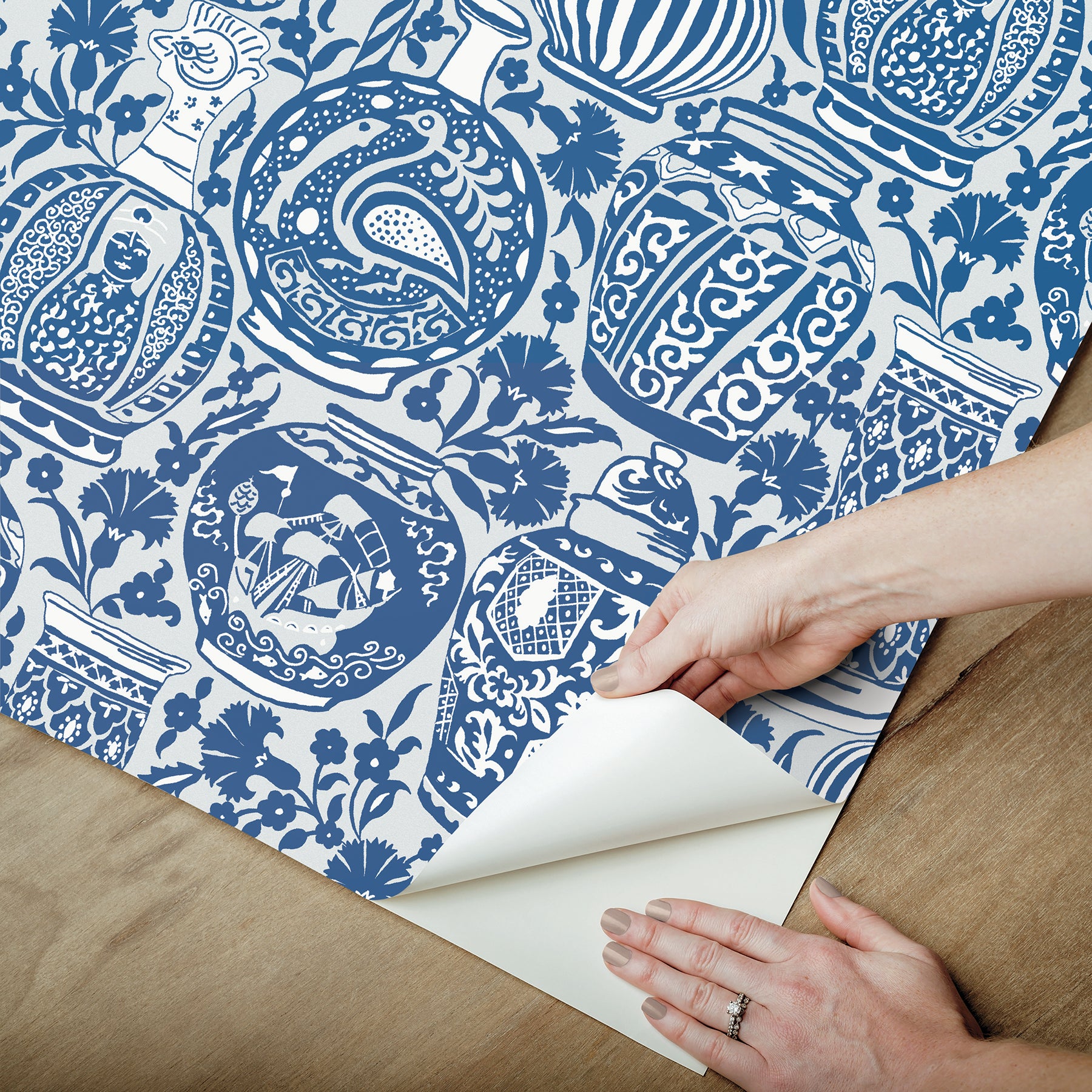 Delft Pottery P&S Wallpaper - how to peel