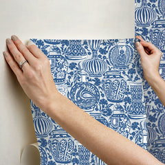 Delft Pottery P&S Wallpaper - how to stick