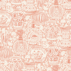 Delft Pottery Peach Peel and Stick Wallpaper by WallPops
