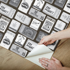 The Perfect Match Black Peel and Stick Wallpaper - peel and stick application