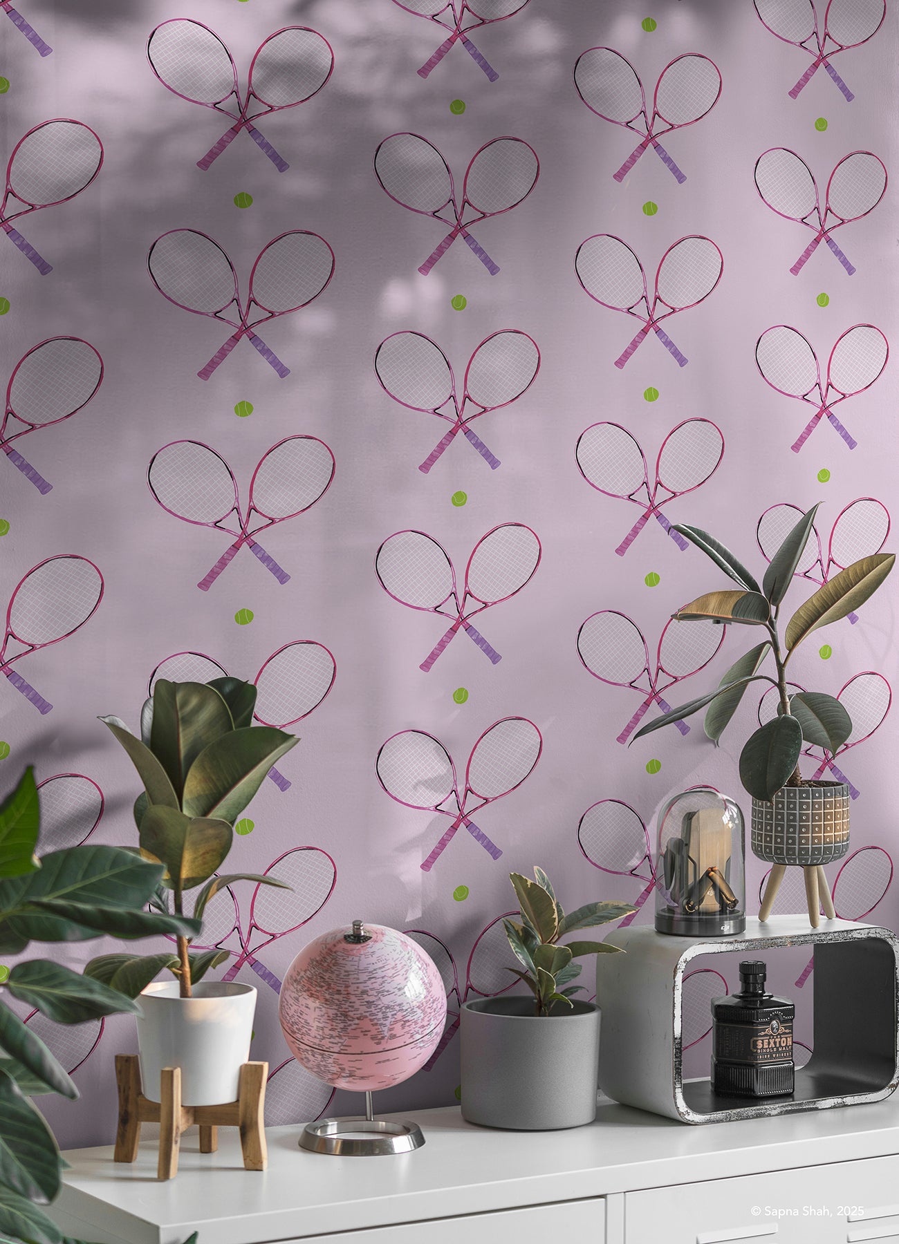 40 Love peel and stick wallpaper in a room setting