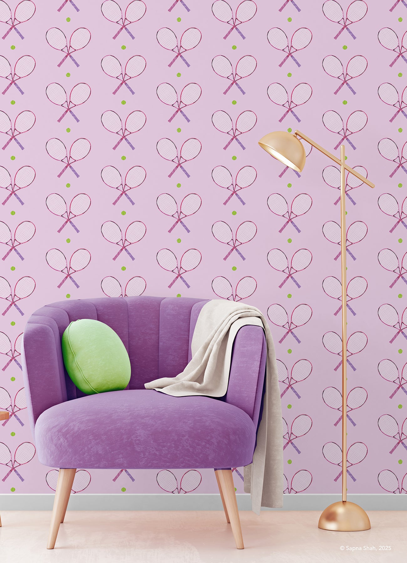 40 Love peel and stick wallpaper in a room setting