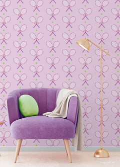 40 Love peel and stick wallpaper in a room setting