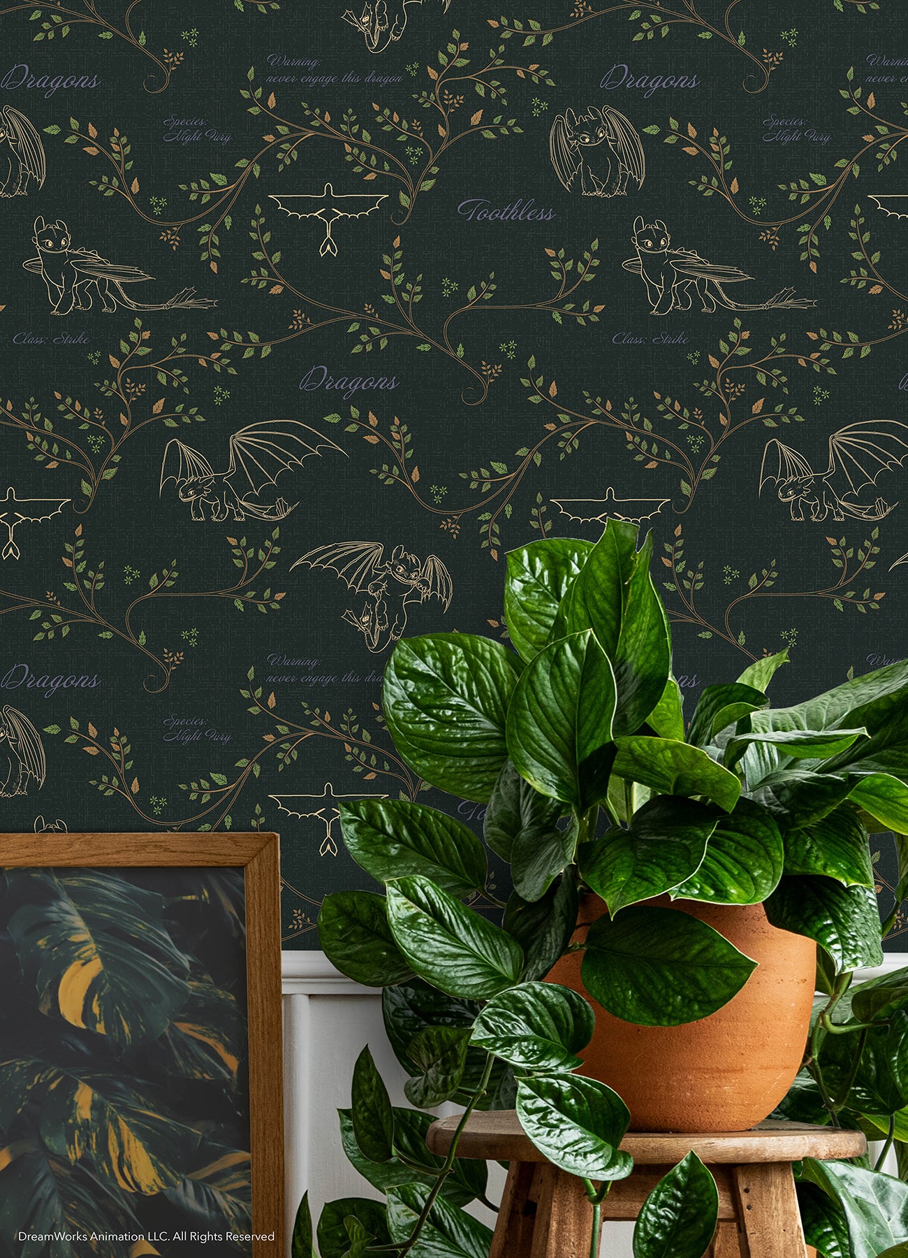 RMWS1297 Peel and Stick Wallpaper in a room setting