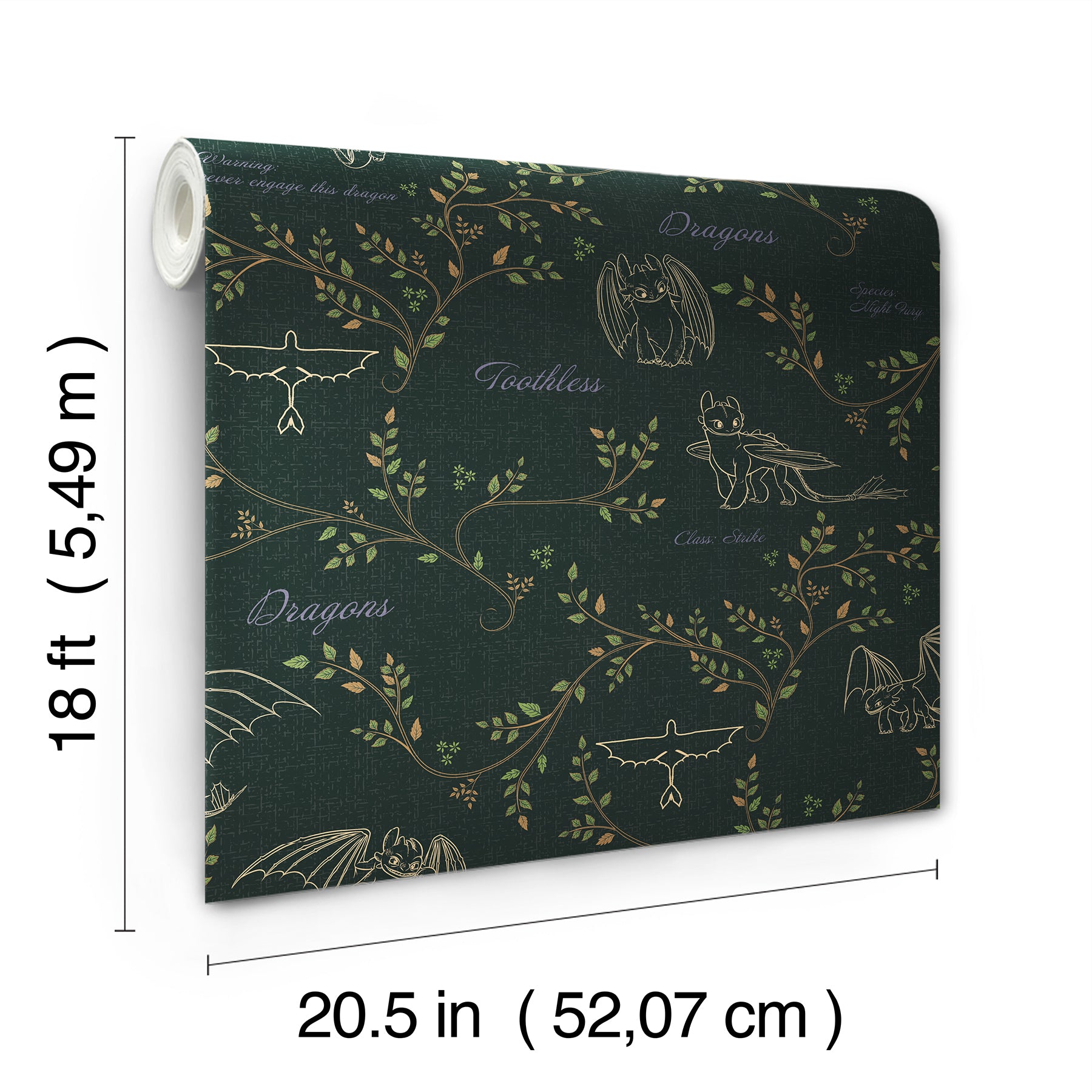 RMWS1297 Peel and Stick Wallpaper - dimensions