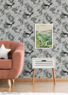 RMWS1301 Peel and Stick Wallpaper in a room setting