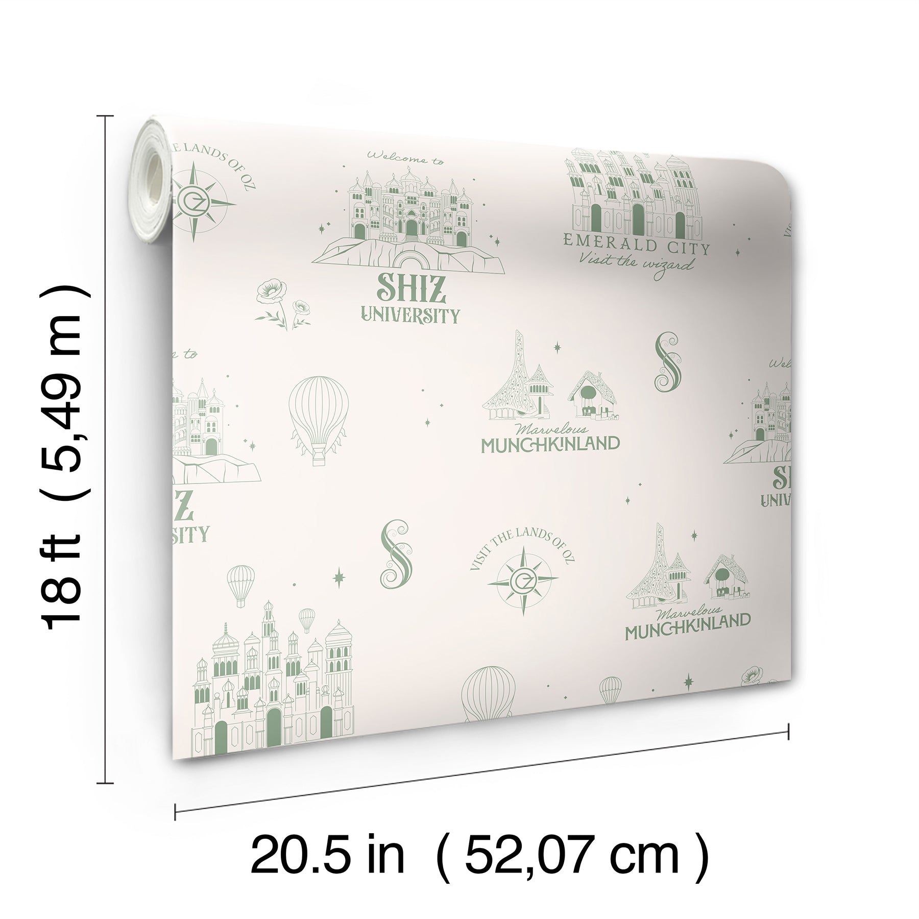 Wicked Land of Oz P&S Wallpaper - dimensions