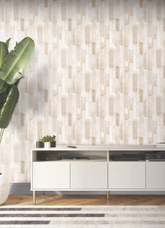 Watercolor Glass P&S Wallpaper in a room setting