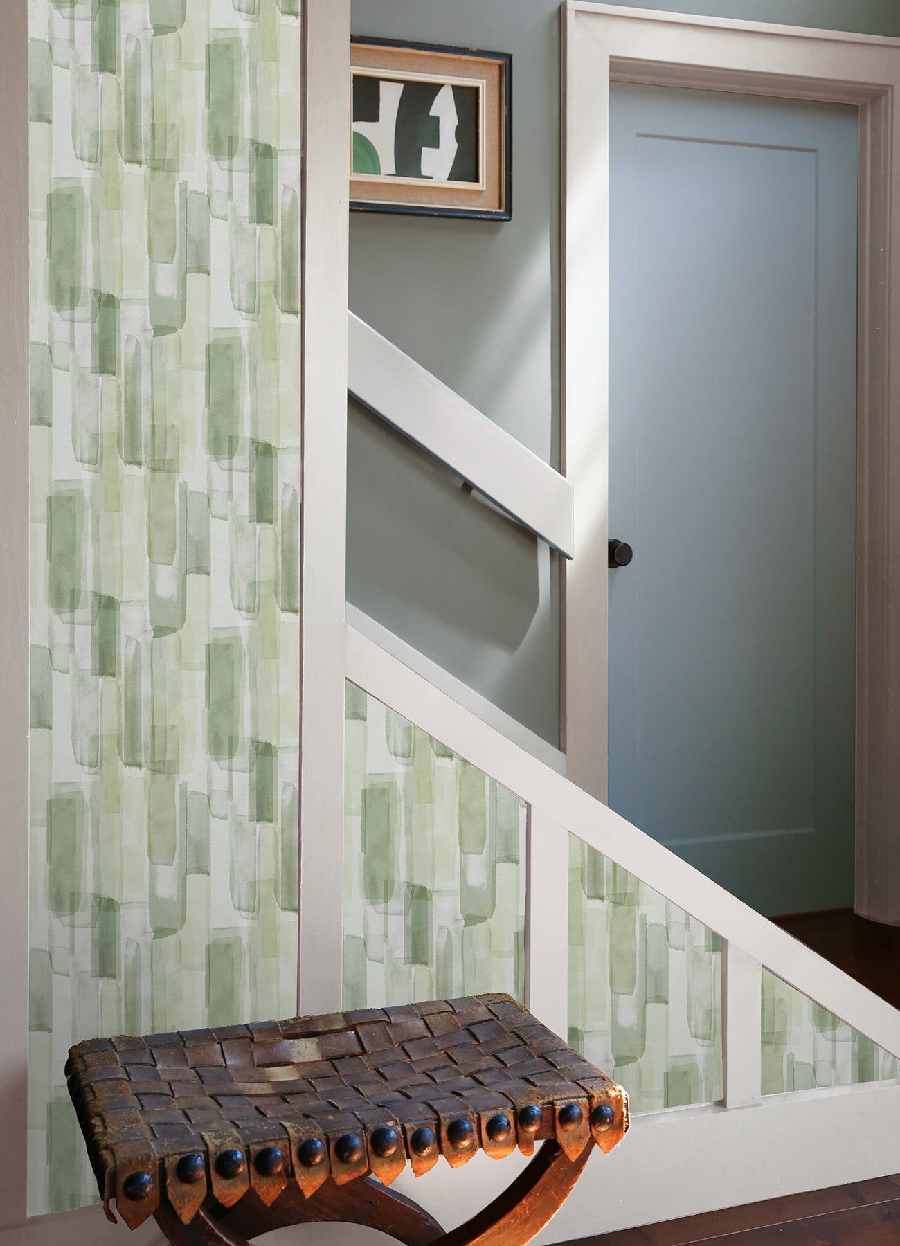 Watercolor Glass P&S Wallpaper in a room setting