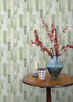 Watercolor Glass P&S Wallpaper in a room setting