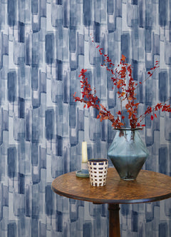 Watercolor Glass P&S Wallpaper in a room setting