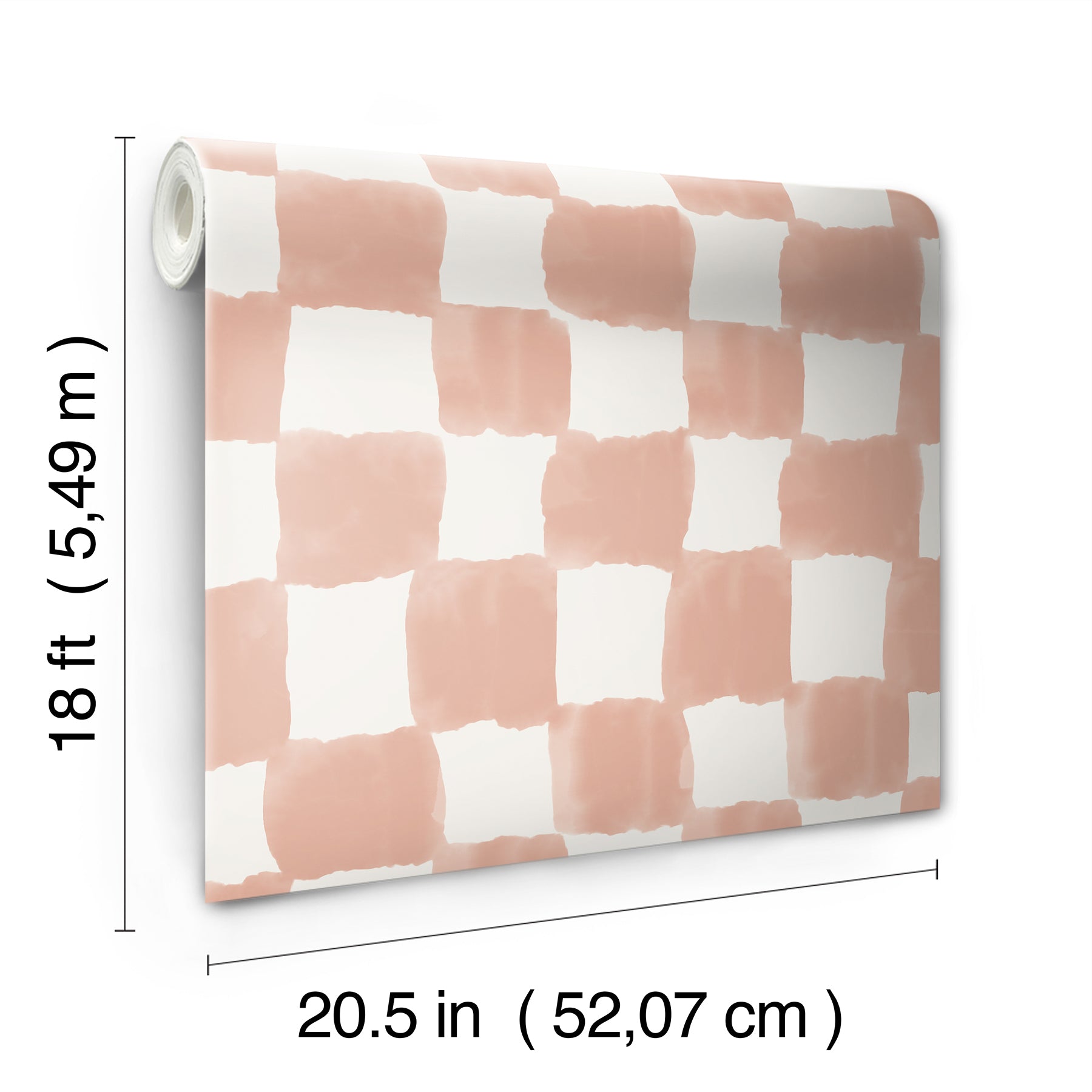 Tess Watercolor Checker P&S Wallpaper dimensions