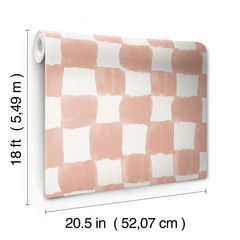 Tess Watercolor Checker P&S Wallpaper dimensions