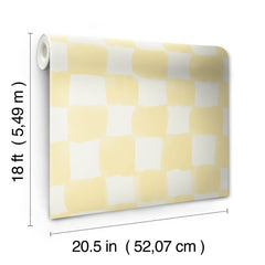 Tess Watercolor Checker P&S Wallpaper dimensions