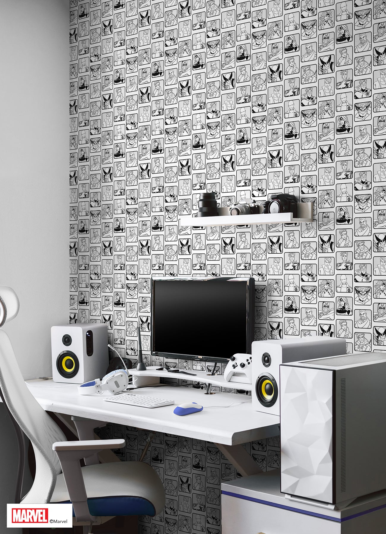 Marvel's X-MEN ‘97 Comic Cast P&S Wallpaper in a room setting