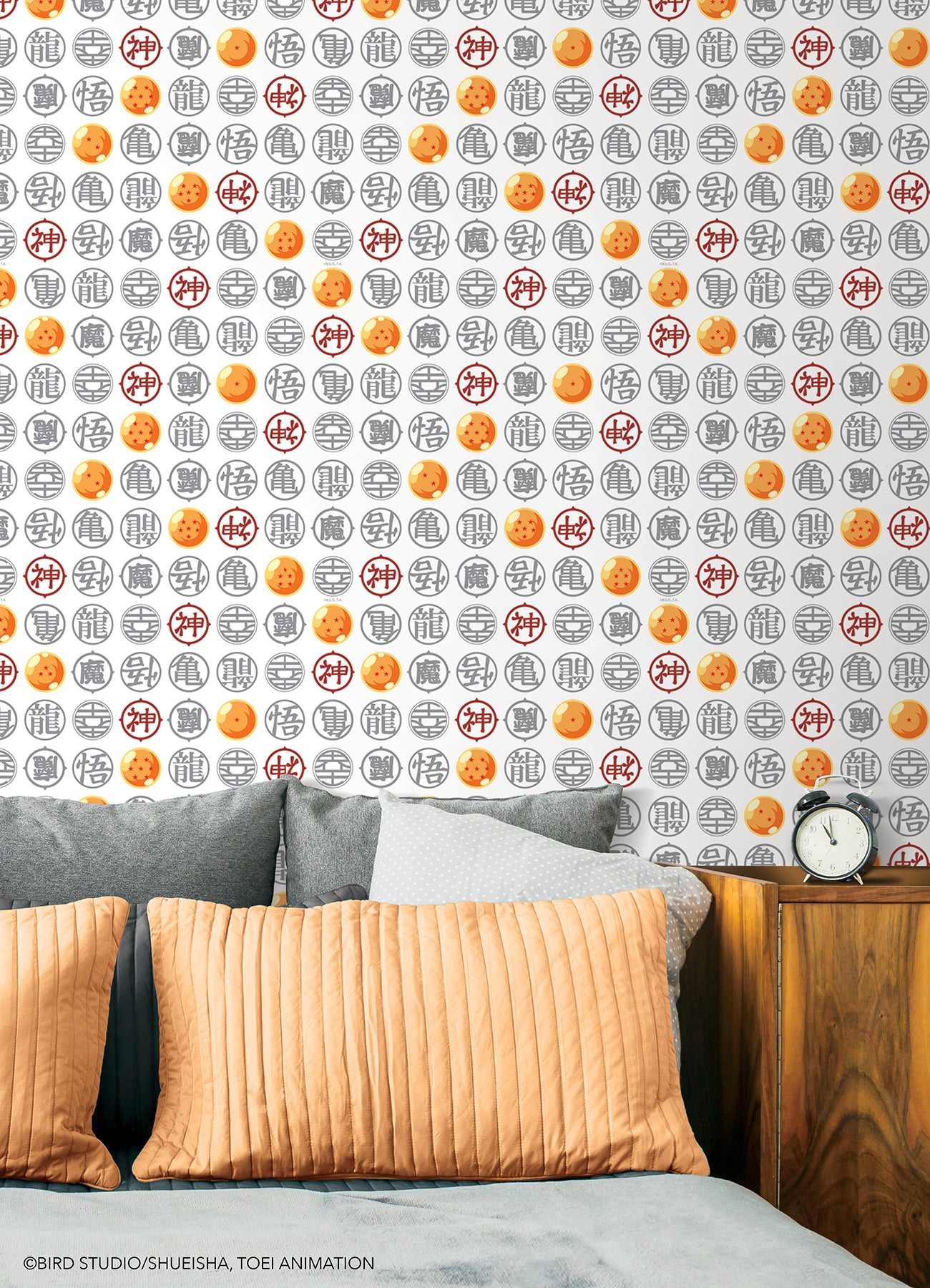 Dragons Peel and Stick Wallpaper in a room setting