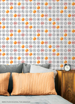 Dragons Peel and Stick Wallpaper in a room setting