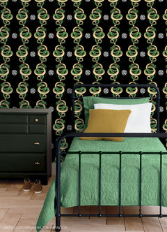 Dragons Peel and Stick Wallpaper in a room setting