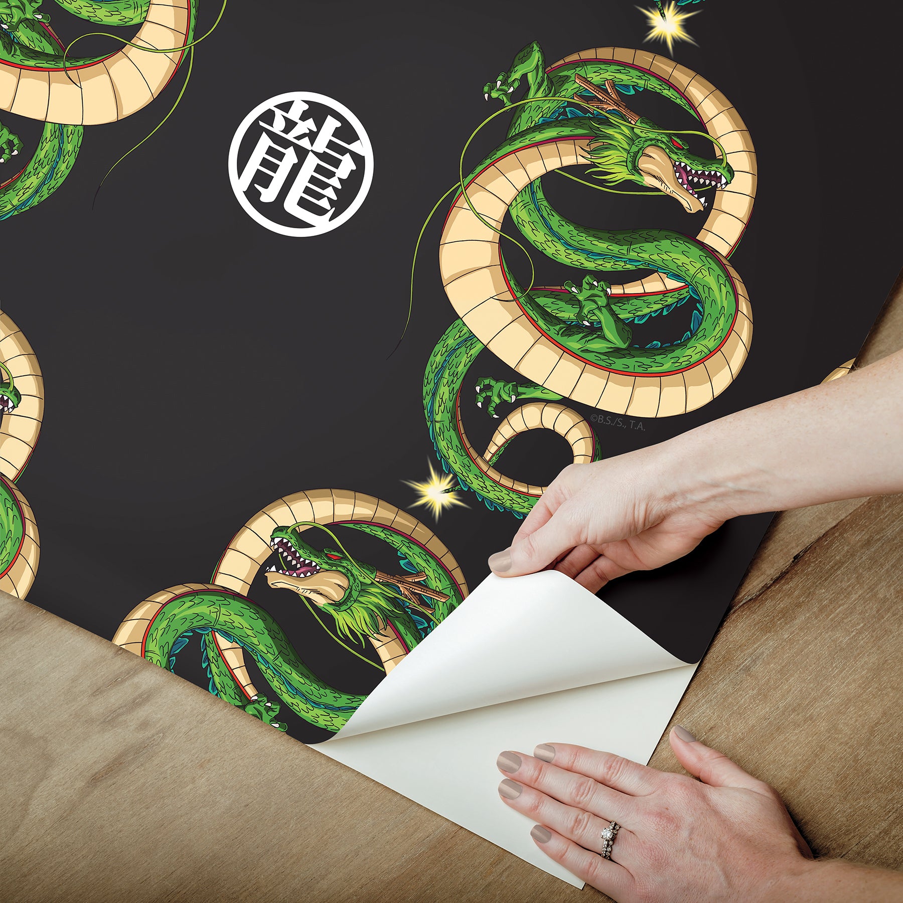 Dragons Peel and Stick Wallpaper - how to peel