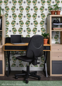 Dragons Peel and Stick Wallpaper in a room setting