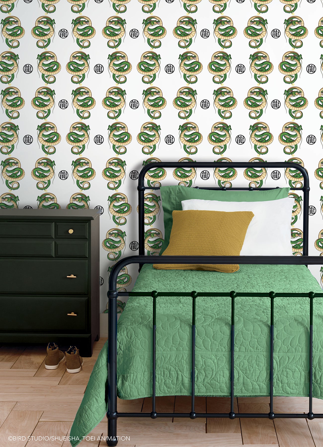 Dragons Peel and Stick Wallpaper in a room setting