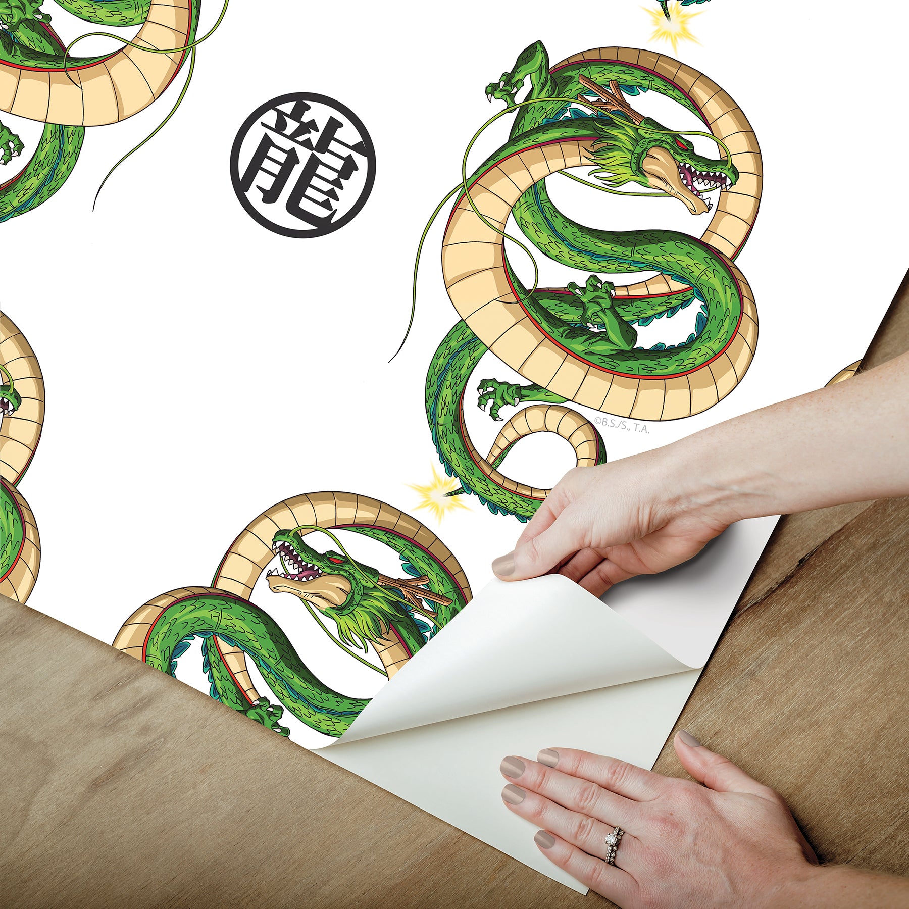 Dragons Peel and Stick Wallpaper - how to peel