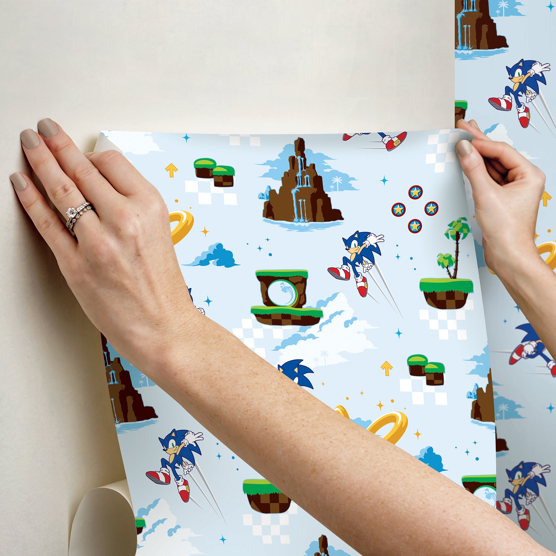 RMWS1335 peel and stick wallpaper - how to stick