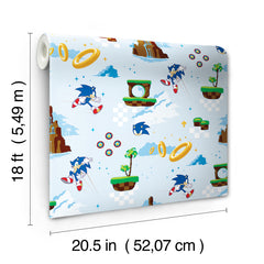 RMWS1335 peel and stick wallpaper - dimensions