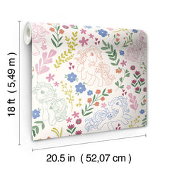 My Little Pony Retro Floral P&S Wallpaper - dimensions