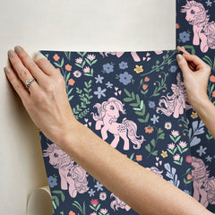 My Little Pony Retro Floral P&S Wallpaper - how to stick