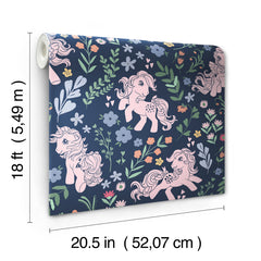 My Little Pony Retro Floral P&S Wallpaper - dimensions