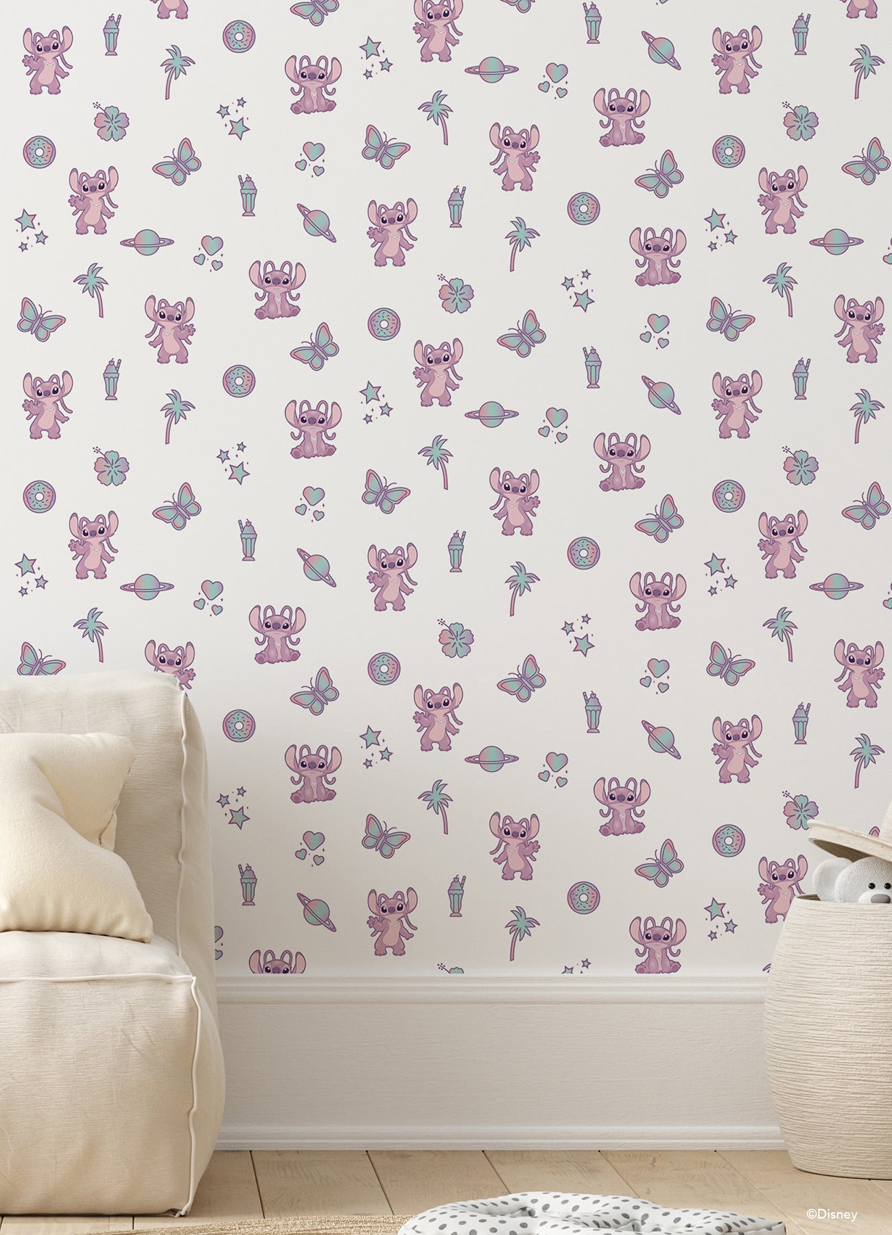 Disney2 Peel and Stick Wallpaper in a room setting