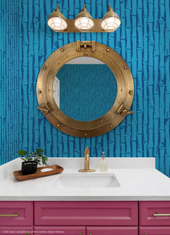 SpongeBob SquarePants Bamboo P&S Wallpaper in a room setting