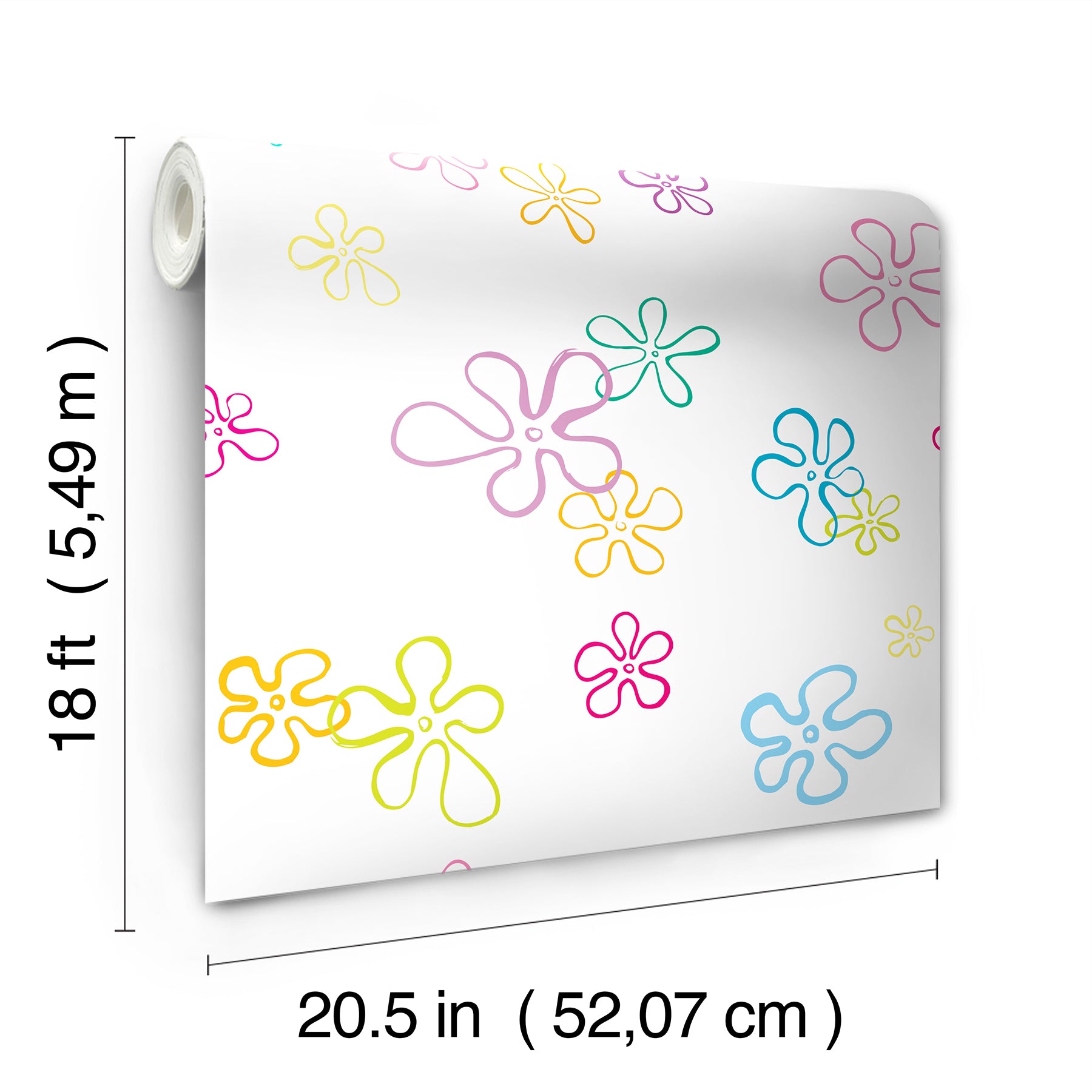 RMWS1368 peel and stick wallpaper - dimensions