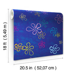 SpongeBob SquarePants Floral P&S Wallpaper - dimensions