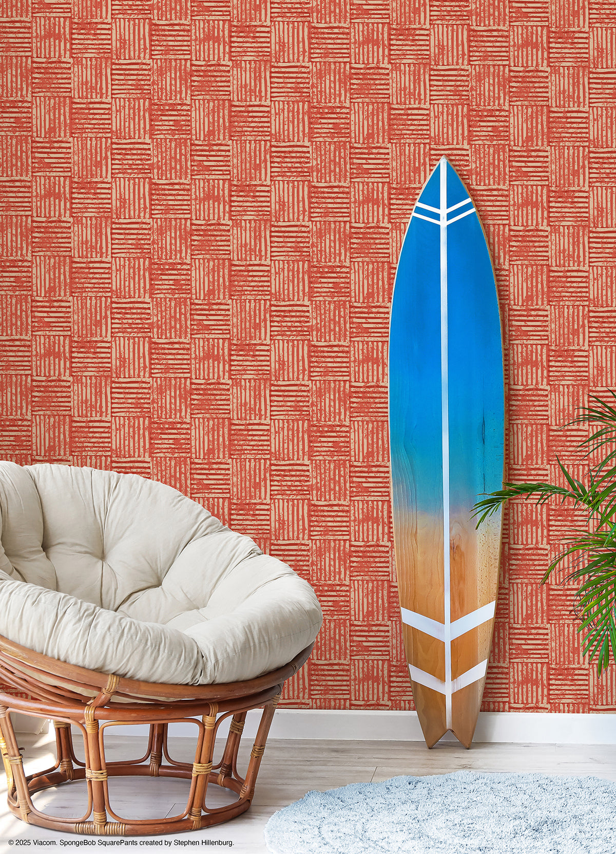 RMWS1370 peel and stick wallpaper in a room setting