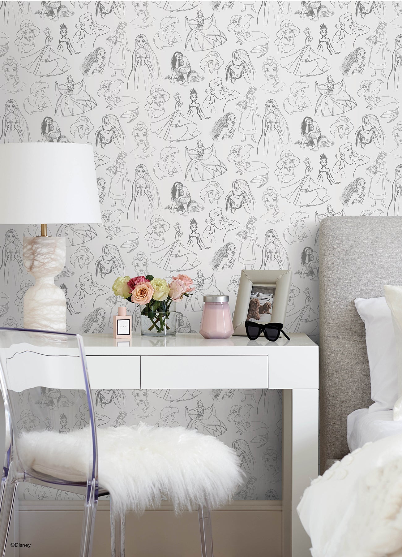 Disney2 Peel and Stick Wallpaper in a room setting